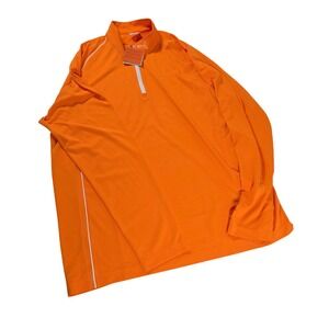 Puma Golf 1/4 Zip Men XL Vibrant Orange Moisture Management Pullover PA17901-833